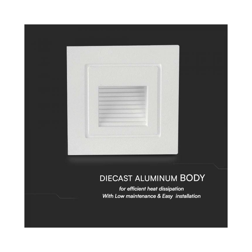 Iluminación de escalera LED exterior LED/3W/230V 3000K IP65 blanco