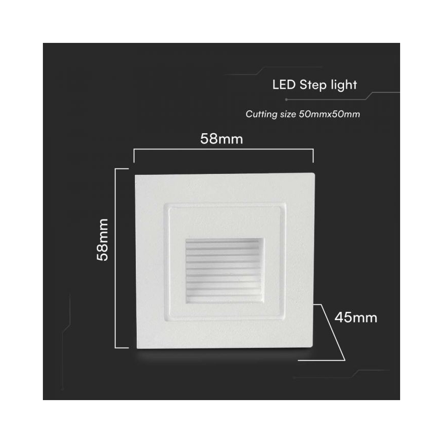 Iluminación de escalera LED exterior LED/3W/230V 3000K IP65 blanco