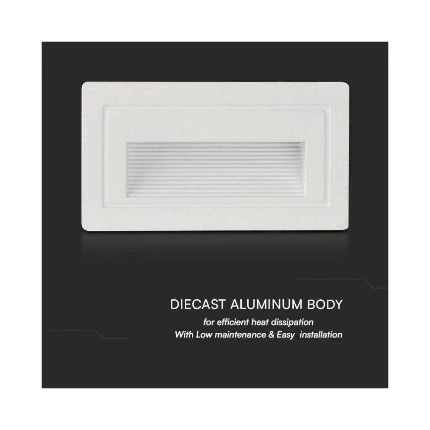 Iluminación de escalera LED exterior LED/3W/230V 3000K IP65 blanco+