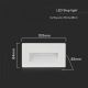 Iluminación de escalera LED exterior LED/3W/230V 3000K IP65 blanco+