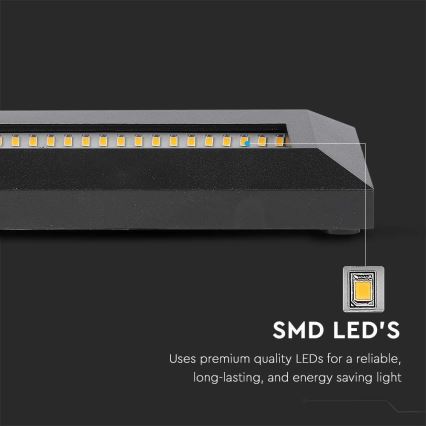 Iluminación de escalera LED exterior LED/3W/230V IP65 3000K negro