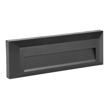 Iluminación de escalera LED exterior LED/3W/230V IP65 4000K negro