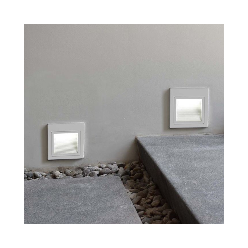 Iluminación de escalera LED exterior LED/5W/230V 3000K IP65 blanco