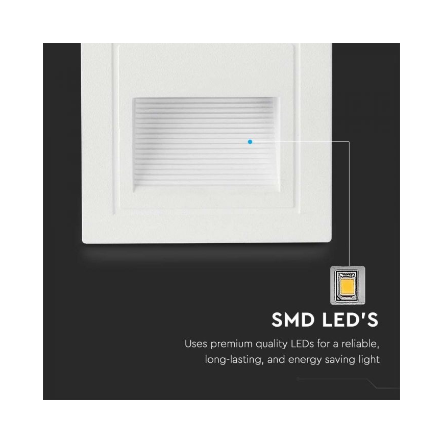 Iluminación de escalera LED exterior LED/5W/230V 3000K IP65 blanco