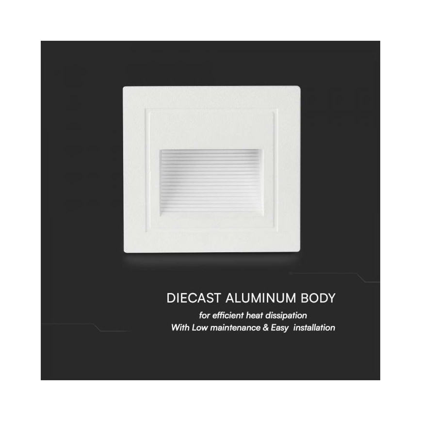 Iluminación de escalera LED exterior LED/5W/230V 3000K IP65 blanco