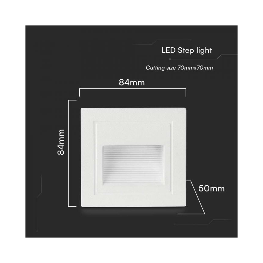 Iluminación de escalera LED exterior LED/5W/230V 3000K IP65 blanco