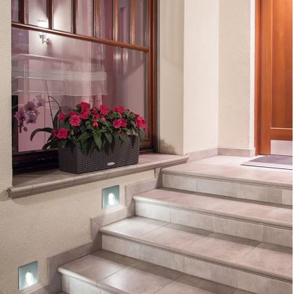 Iluminación LED de escaleras exterior ESPO LED/3W/230V cromo mate IP54
