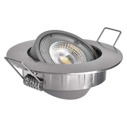 Iluminación LED empotrada de techo LED/5W/230V 3000 K plateado