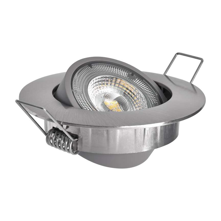 Iluminación LED empotrada de techo LED/5W/230V 3000 K plateado