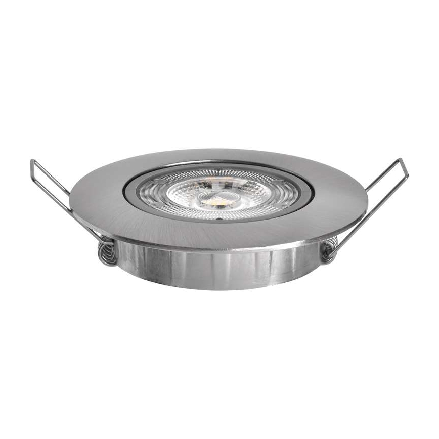 Iluminación LED empotrada de techo LED/5W/230V 3000 K plateado