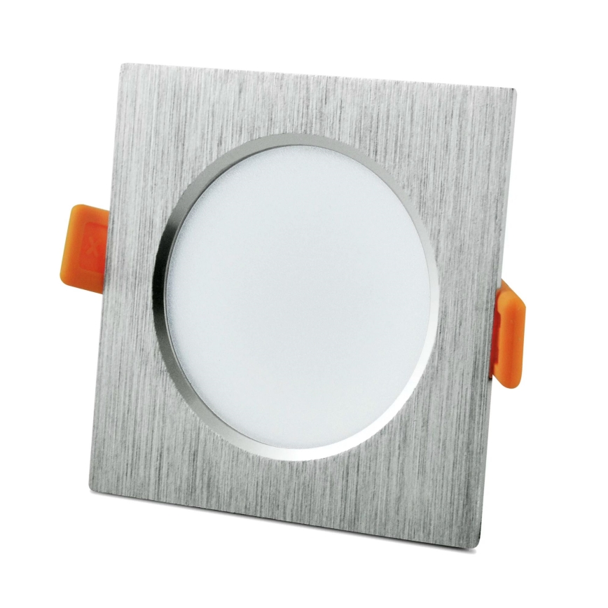 Iluminación LED empotrada de techo VENUS LED/7W/230V plateado rectangular