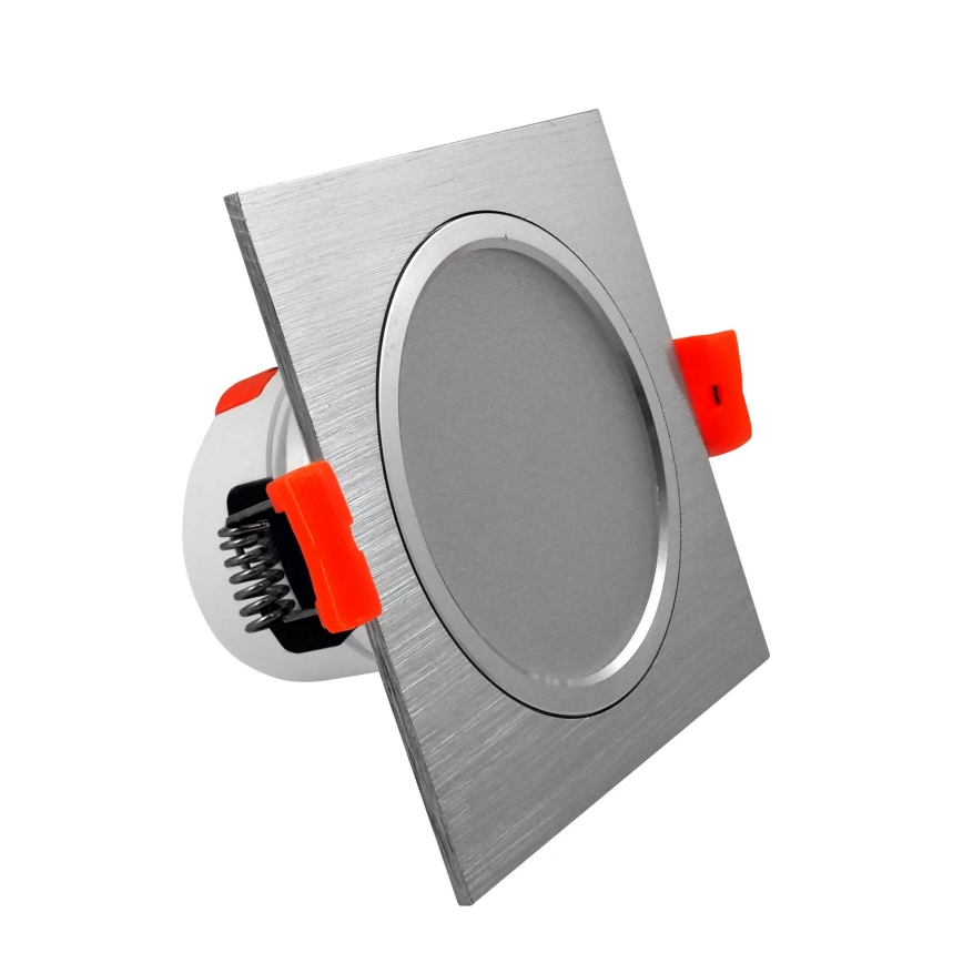 Iluminación LED empotrada de techo VENUS LED/7W/230V plateado rectangular