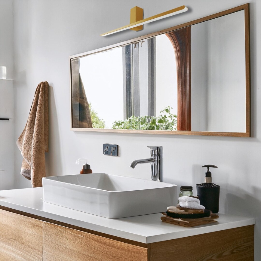 Iluminación LED para espejos de baño ARTEMIS LED/13,8W/230V 4000K 60 cm IP44 dorado