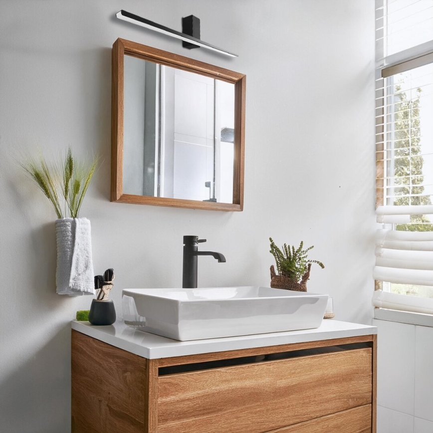 Iluminación LED para espejos de baño ARTEMIS LED/13,8W/230V 4000K 60 cm IP44 negro