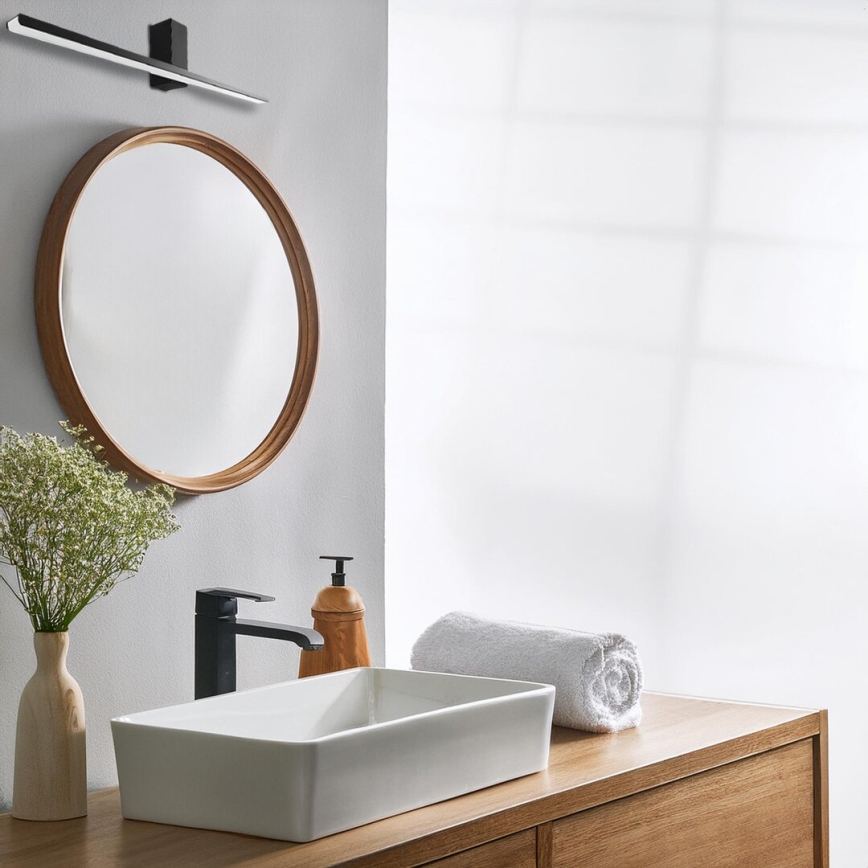 Iluminación LED para espejos de baño ARTEMIS LED/13,8W/230V 4000K 60 cm IP44 negro