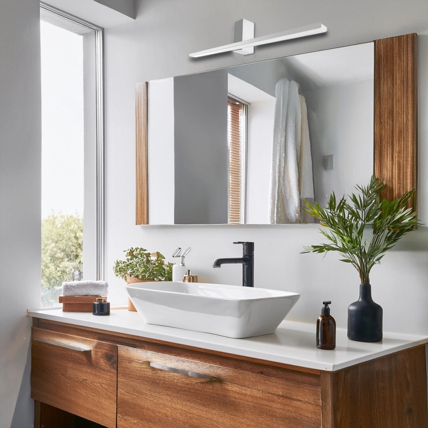 Iluminación LED para espejos de baño ARTEMIS LED/13,8W/230V 4000K 60 cm IP44 plata