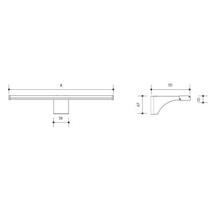 Iluminación LED para espejos de baño ELESAR LED/8W/230V IP44 3000K