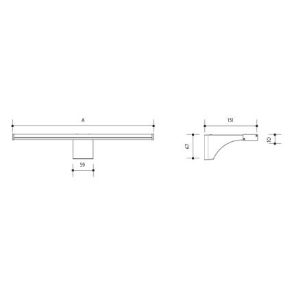 Iluminación LED para espejos de baño ELESAR LED/8W/230V IP44 4000K