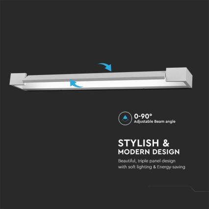Iluminación LED para espejos de baño LED/16W/230V 3000K IP44 60 cm blanco