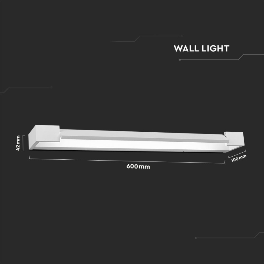 Iluminación LED para espejos de baño LED/16W/230V 3000K IP44 60 cm blanco
