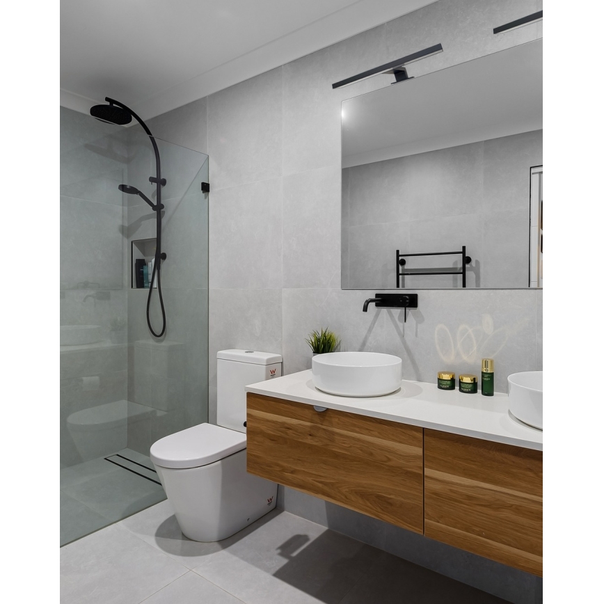 Iluminación LED para espejos de baño LED/5W/230V 4000K 30 cm IP44 negro