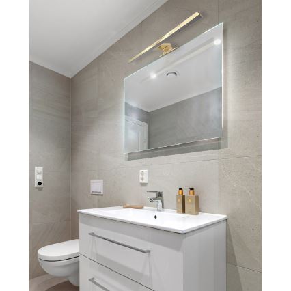 Iluminación LED para espejos de baño LED/8W/230V 4000K 50 cm IP44 dorado