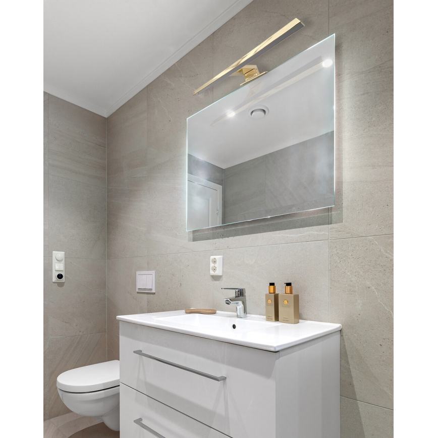 Iluminación LED para espejos de baño LED/8W/230V 4000K 50 cm IP44 dorado