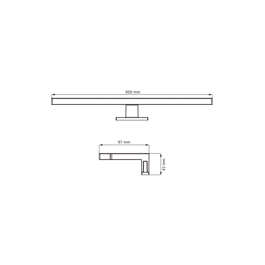 Iluminación LED para espejos de baño MILOS LED/5W/230V 4000K 30 cm IP44 cromo brillante