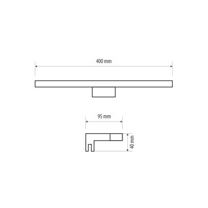 Iluminación LED para espejos de baño MIRROR LED/6W/230V 40 cm IP44 cromo brillante