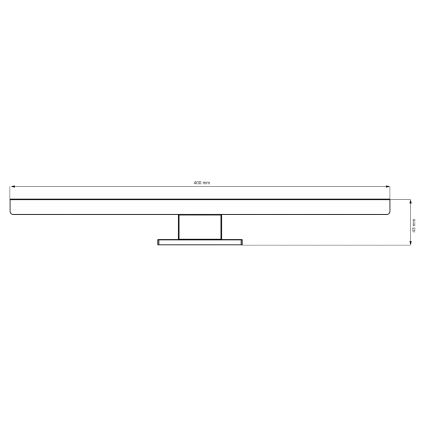 Iluminación LED para espejos de baño SAMOS LED/8W/230V 4000K 40 cm IP44 negro