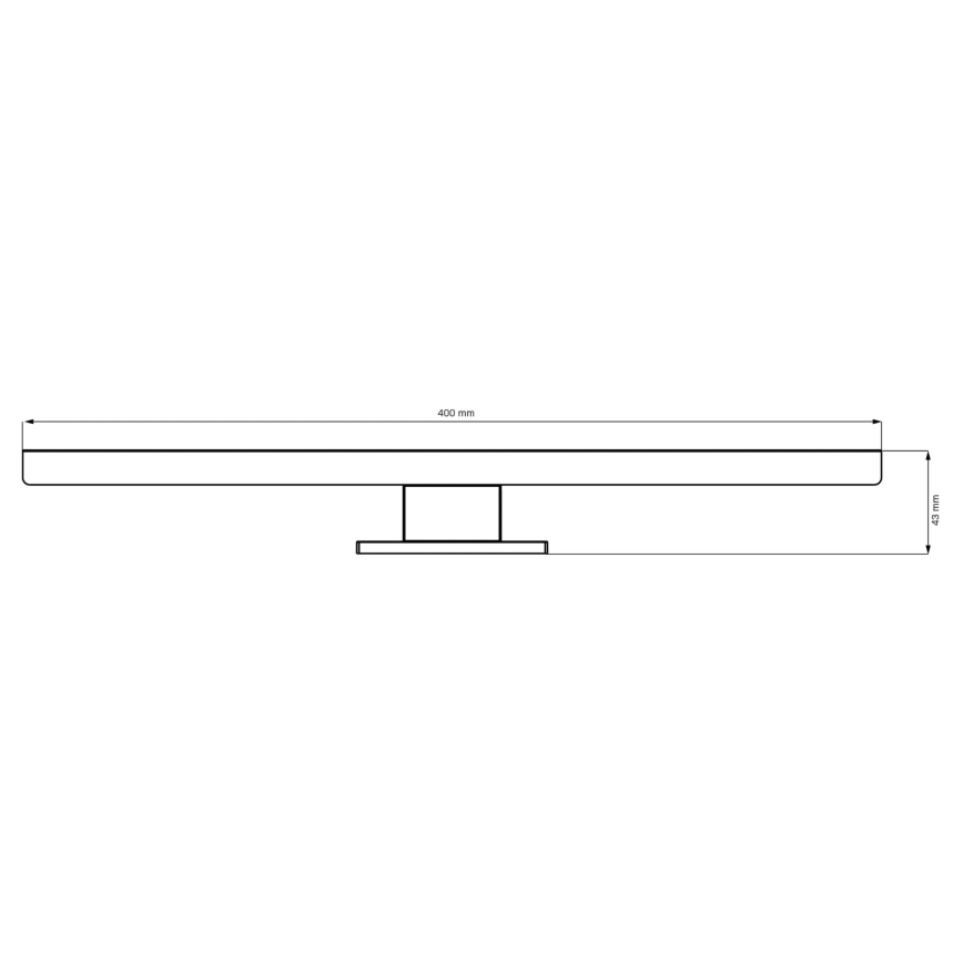 Iluminación LED para espejos de baño SAMOS LED/8W/230V 4000K 40 cm IP44 negro