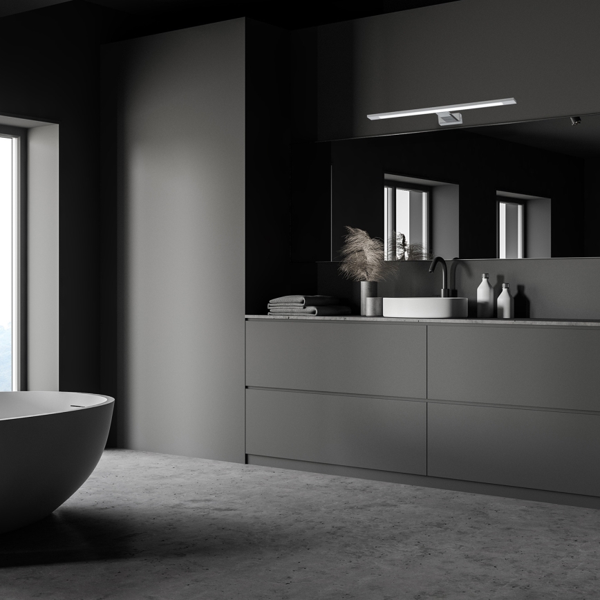 Iluminación LED para espejos de baño SHINE LED/12W/230V IP44 cromo brillante