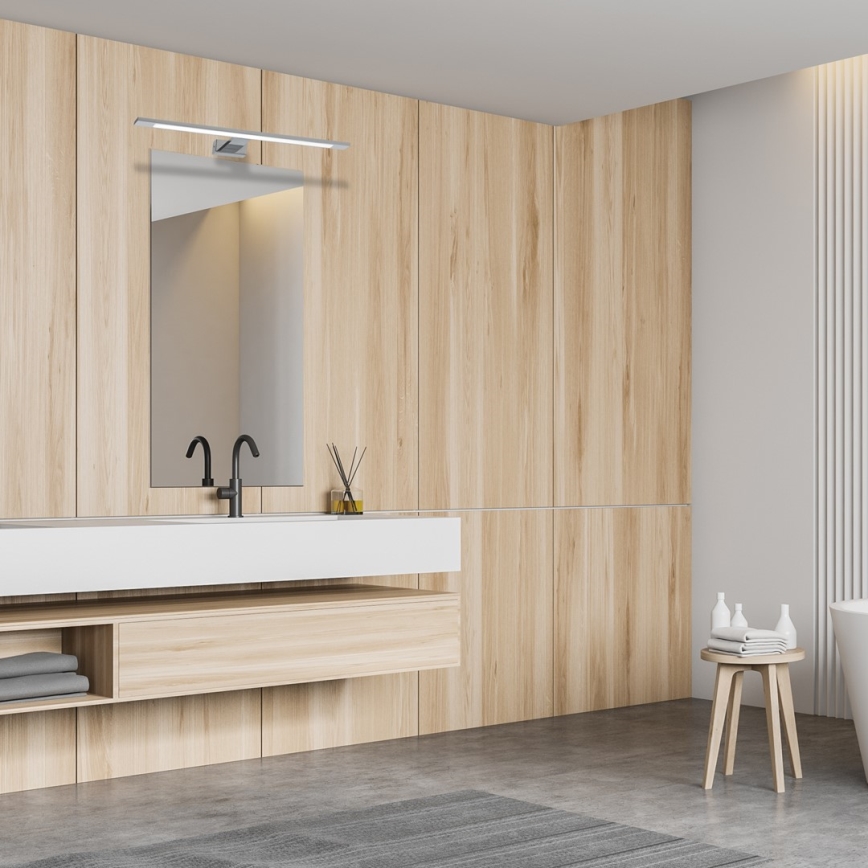 Iluminación LED para espejos de baño SHINE LED/12W/230V IP44 cromo brillante