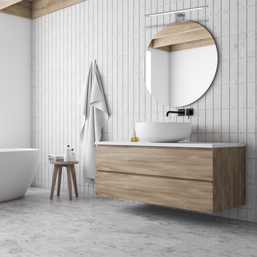 Iluminación LED para espejos de baño SHINE LED/12W/230V IP44 cromo brillante