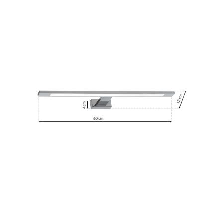 Iluminación LED para espejos de baño SHINE LED/12W/230V IP44 cromo brillante