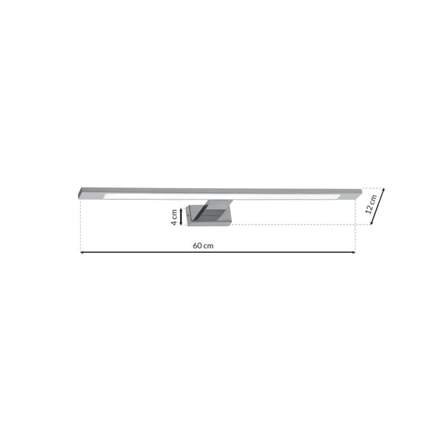 Iluminación LED para espejos de baño SHINE LED/12W/230V IP44 cromo brillante