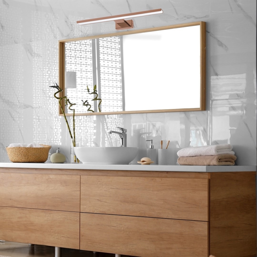 Iluminación LED para espejos de baño SHINE LED/13,8W/230V IP44 Oro rosa