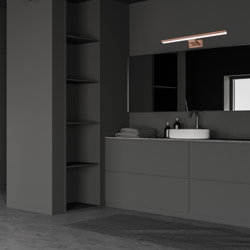 Iluminación LED para espejos de baño SHINE LED/13,8W/230V IP44 Oro rosa
