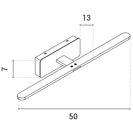 Iluminación LED para espejos LED/10W/230V 3000K satén
