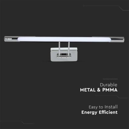 Iluminación LED para espejos LED/9W/230V 3000K 50cm cromo brillante