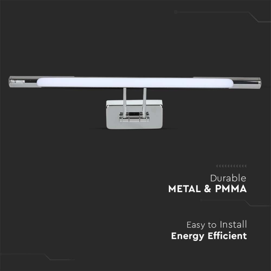 Iluminación LED para espejos LED/9W/230V 3000K 50cm cromo brillante
