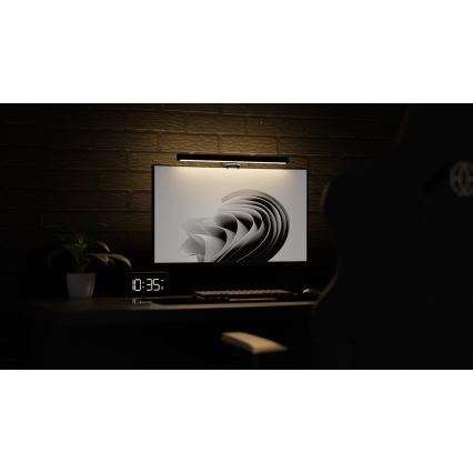 Iluminación LED regulable para monitores LEVANO LED/5W/5V 3000-6000K negro