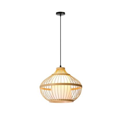 Lámpara colgante PINCHOS 1xE27/40W/230V diá. 40 cm bambú