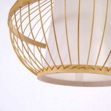 Lámpara colgante PINCHOS 1xE27/40W/230V diá. 40 cm bambú