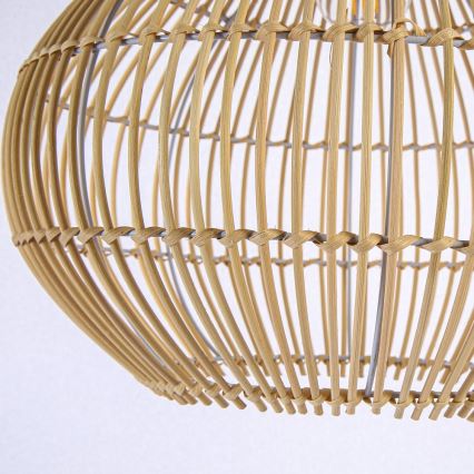 Lámpara colgante PELO 1xE27/40W/230V diá. 40 cm ratán