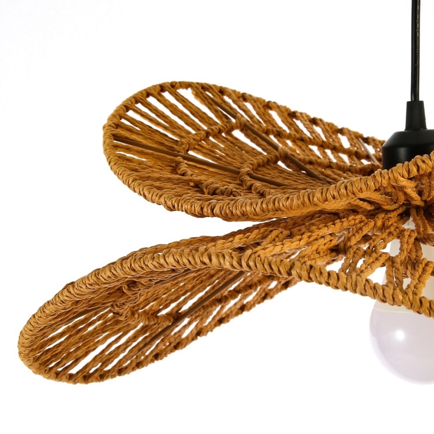 Lámpara colgante MARIPOSA 1xE27/40W/230V diá. 80 cm yute