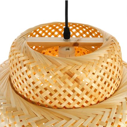 Lámpara colgante HILO 1xE27/40W/230V diá. 38 cm bambú