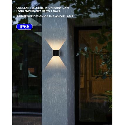 Aplique LED solar con sensor LED/2W/5V IP54 1300 mAh