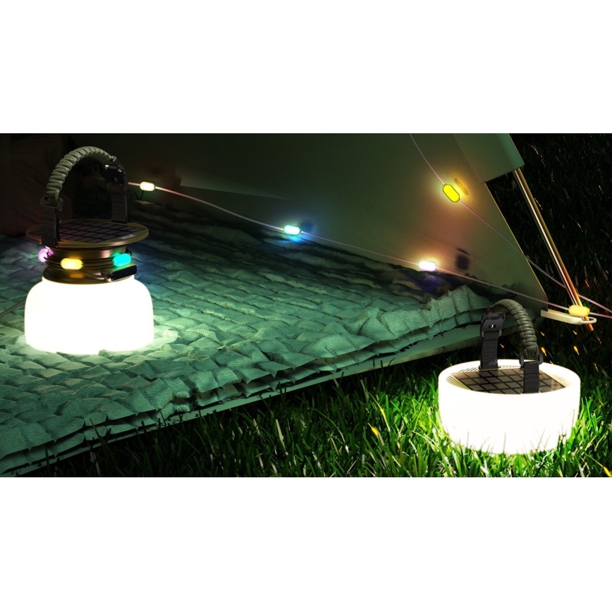 LED RGB Portátil solar rechargeable lámpara con LED cadena LED/10W/5V 3600 mAh IP65