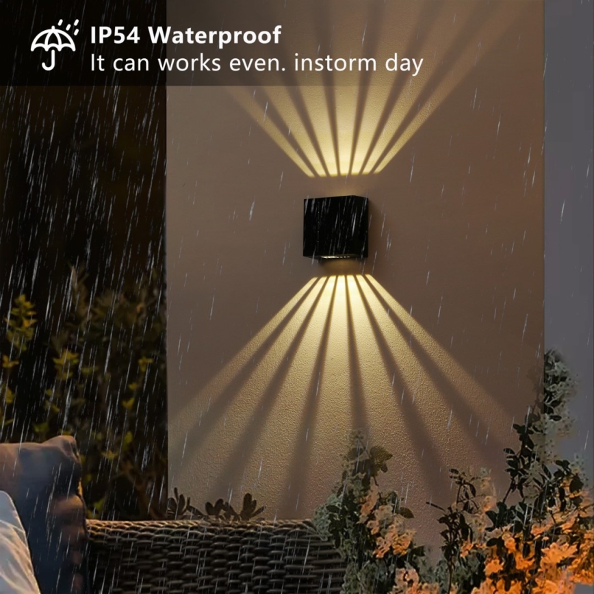 Aplique LED solar LED/2W/3,7V 4000K IP44 1300 mAh